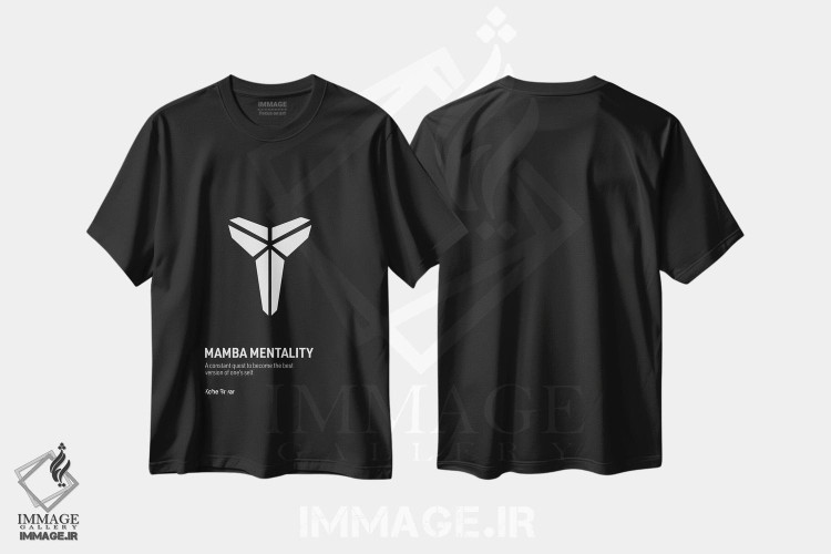 تیشرت طرح دار طرز فکر مامبا، هنر دیجیتال سیاه و سفید اثر آوی سیکس | فروشگاه ایماژ