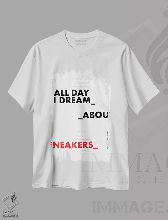 تیشرت طرح دار تمام روز رؤیای کتانی ها را دارم II، هنر دیجیتال اثر آوی سیکس | immage.ir