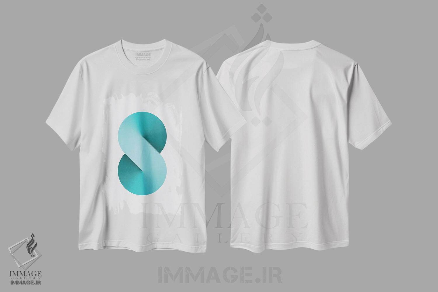 تیشرت طرح دار پس زمینهٔ سفید S شکل، هنر دیجیتال اثر آوی سیکس | immage.ir