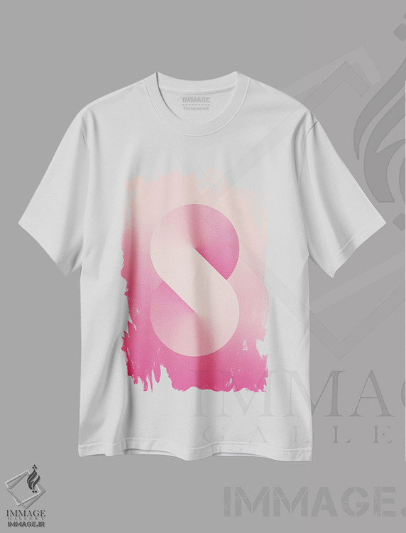تیشرت طرح دار پس زمینهٔ گرادیان S شکل، هنر دیجیتال اثر آوی سیکس | immage.ir