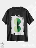 تیشرت طرح دار عدد ۸ با پس زمینه سفید و سبز، هنر دیجیتال اثر آوی سیکس | فروشگاه ایماژ