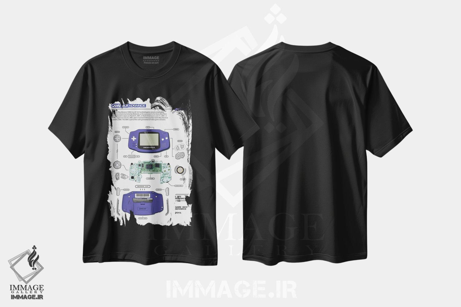 تیشرت طرح دار گیم بوی ادونس بازشده، تزئینی اثر آوی سیکس | فروشگاه ایماژ