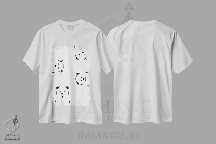 تیشرت طرح دار خرس قطبی کنجکاو، هنر دیجیتال اثر آوی سیکس | immage.ir