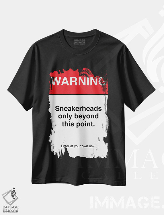 تیشرت طرح دار علامت هشدار، هنر دیجیتال اثر آوی سیکس | فروشگاه ایماژ