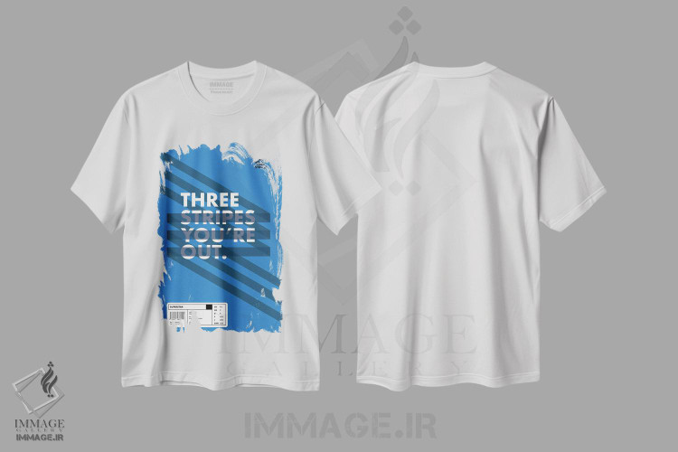 تیشرت طرح دار خطوط راه راه، هنر دیجیتال اثر آوی سیکس | immage.ir
