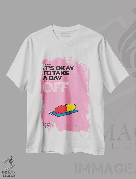 تیشرت طرح دار قرص آرام بخش، تزئینی اثر آوی سیکس | immage.ir