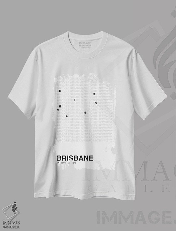 تیشرت طرح دار بریزبین، هنر تزئینی سیاه و سفید اثر آوی سیکس | immage.ir