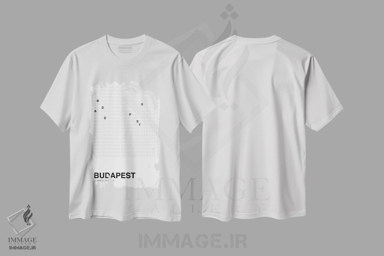 تیشرت طرح دار بوداپست، هنر تزئینی سیاه و سفید اثر آوی سیکس | immage.ir
