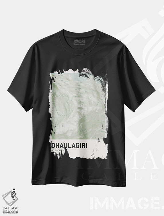تیشرت طرح دار نقشه توپوگرافی دهالاگیری، هنر دیجیتال اثر آوی سیکس | فروشگاه ایماژ