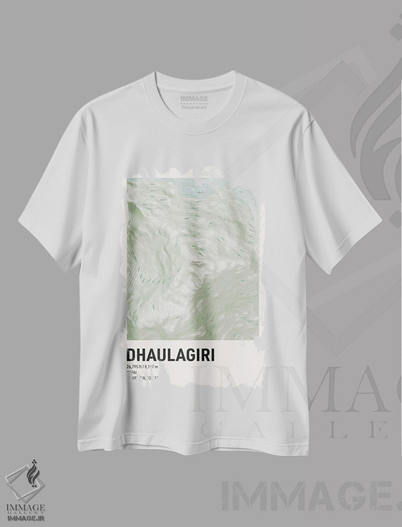 تیشرت طرح دار نقشه توپوگرافی دهالاگیری، هنر دیجیتال اثر آوی سیکس | immage.ir