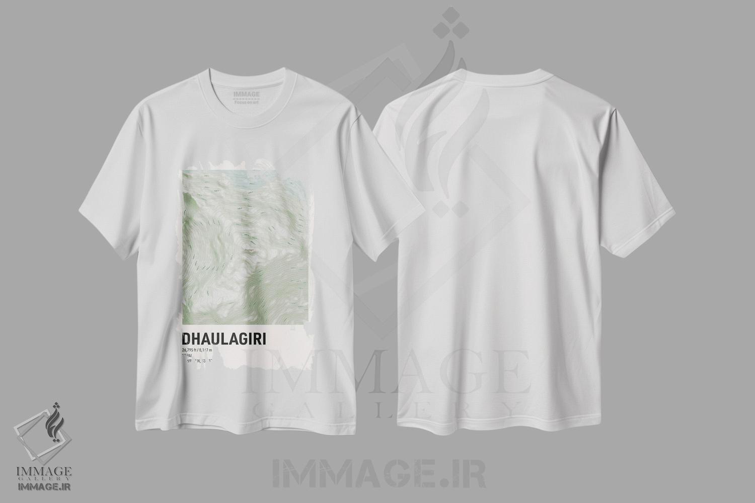 تیشرت طرح دار نقشه توپوگرافی دهالاگیری، هنر دیجیتال اثر آوی سیکس | immage.ir