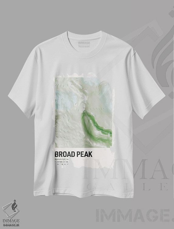 تیشرت طرح دار نقشه توپوگرافی برود پیک، هنر دیجیتال اثر آوی سیکس | immage.ir