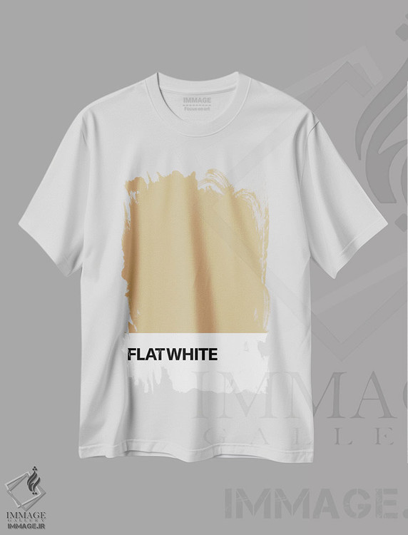 تیشرت طرح دار فلت وایت، تزئینی اثر آوی سیکس | immage.ir