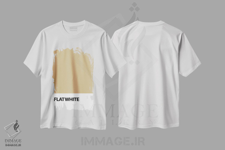 تیشرت طرح دار فلت وایت، تزئینی اثر آوی سیکس | immage.ir