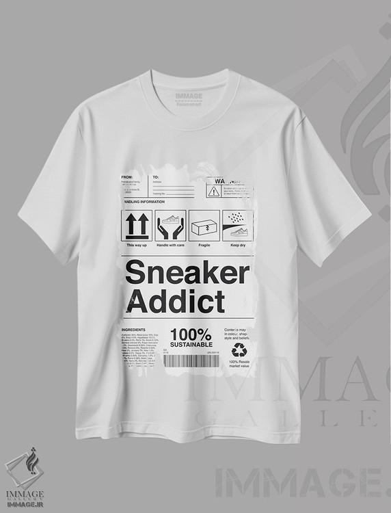 تیشرت طرح دار معتاد کتانی، هنر دیجیتال اثر آوی سیکس | immage.ir