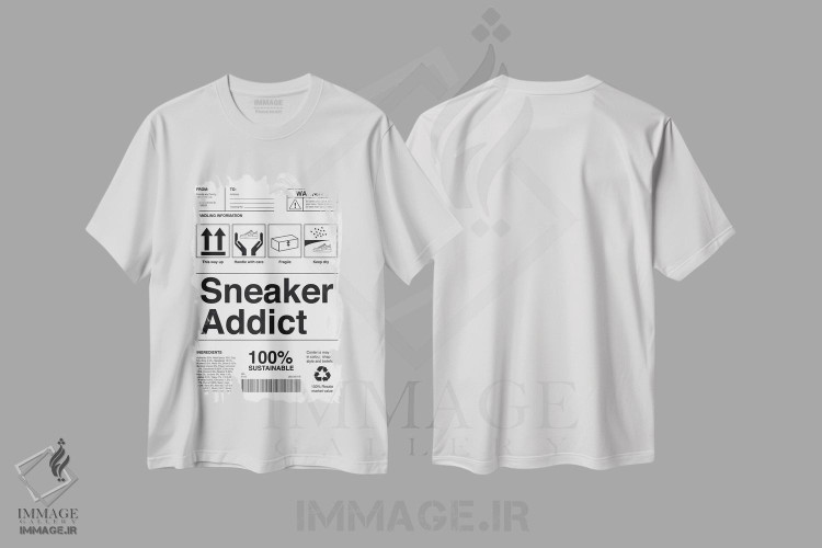 تیشرت طرح دار معتاد کتانی، هنر دیجیتال اثر آوی سیکس | immage.ir