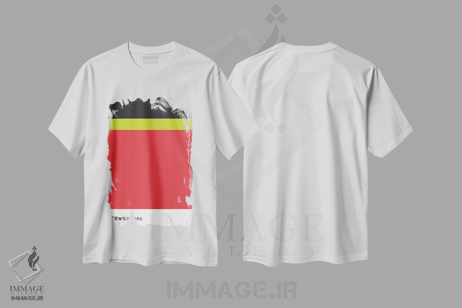 تیشرت طرح دار تیم بسکتبال آتلانتا هاوکس، تزئینی اثر آوی سیکس | immage.ir