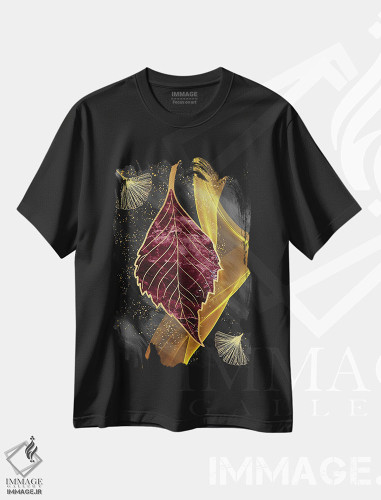 تیشرت طرح دار هنر سه بعدی برگ II، دکور معاصر اثر آرسی بسی | فروشگاه ایماژ