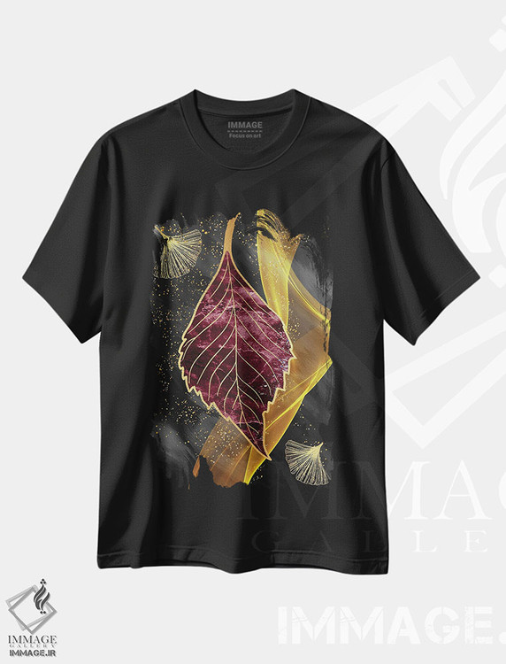 تیشرت طرح دار هنر سه بعدی برگ II، دکور معاصر اثر آرسی بسی | فروشگاه ایماژ