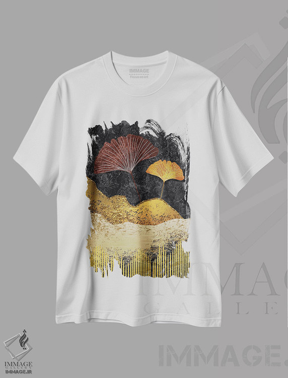 تیشرت طرح دار برگ های جینکو II، دکور معاصر اثر آرسی بسی | immage.ir