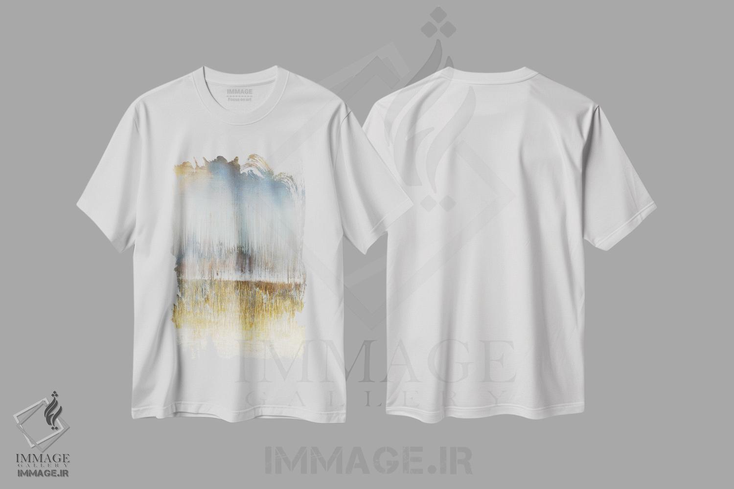 تیشرت طرح دار نقاشی روغنی رترو III، آبستره اثر آرسی بسی | immage.ir