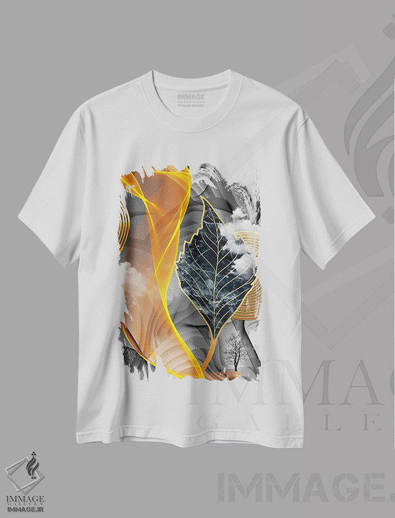 تیشرت طرح دار هنر سه بعدی برگ II، تزئینی اثر آرسی بسی | immage.ir