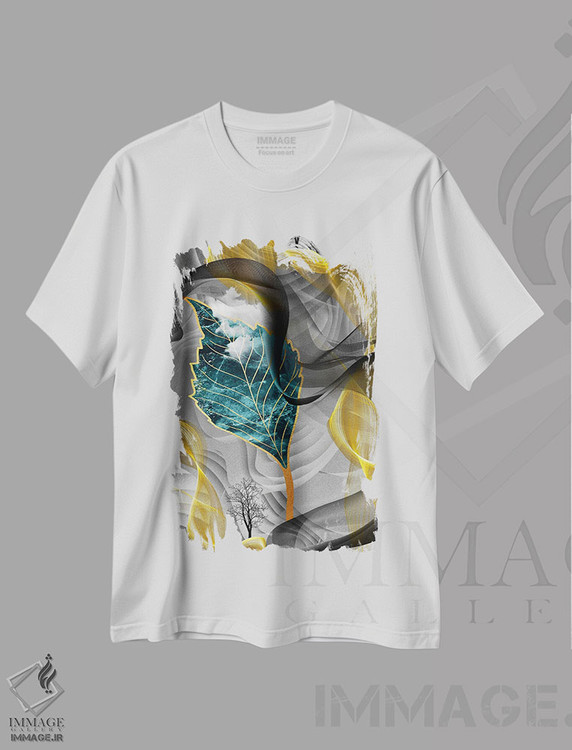 تیشرت طرح دار هنر سه بعدی برگ، تزئینی اثر آرسی بسی | immage.ir