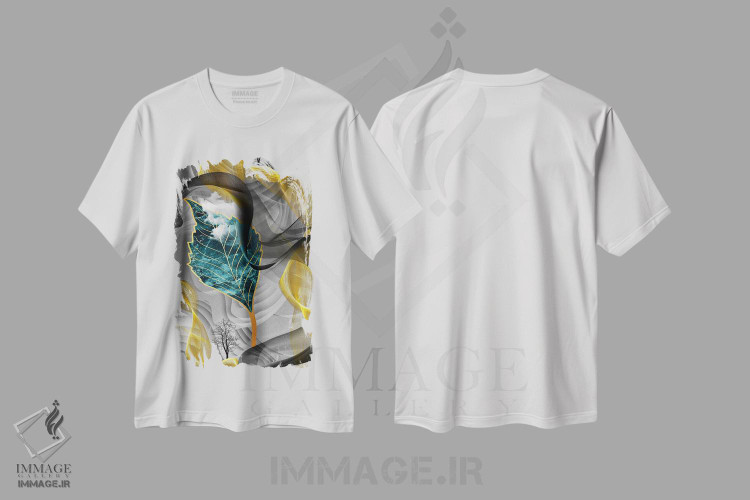 تیشرت طرح دار هنر سه بعدی برگ، تزئینی اثر آرسی بسی | immage.ir