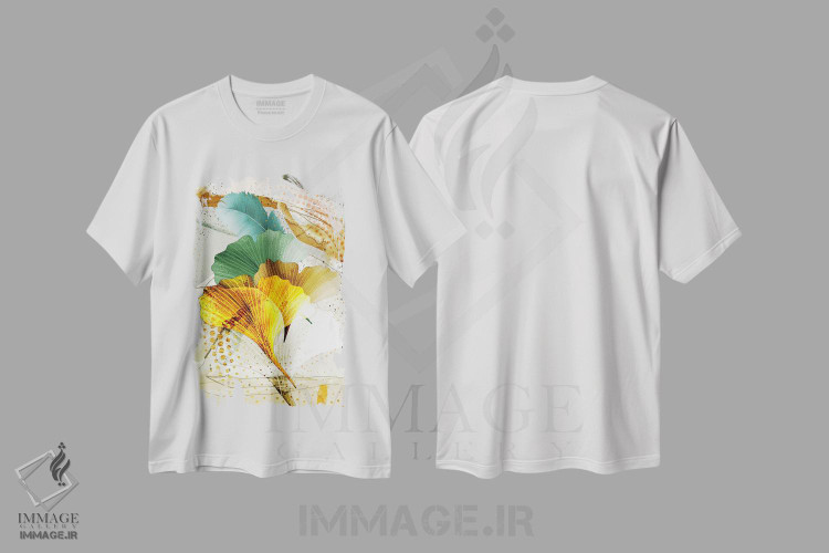 تیشرت طرح دار برگ های سه بعدی II، تزئینی اثر آرسی بسی | immage.ir