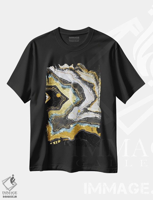 تیشرت طرح دار آبستره ژئود، تزئینی اثر آرسی بسی | فروشگاه ایماژ