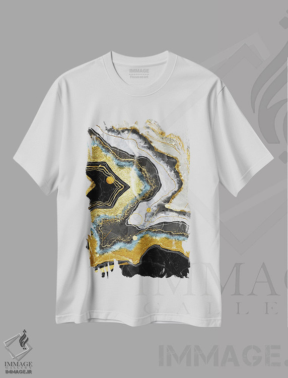 تیشرت طرح دار آبستره ژئود، تزئینی اثر آرسی بسی | immage.ir