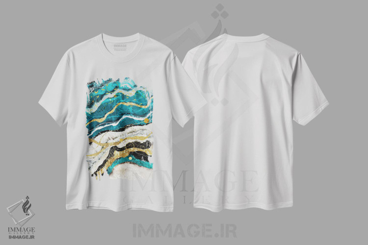 تیشرت طرح دار آبستره ژئود II، تزئینی اثر آرسی بسی | immage.ir
