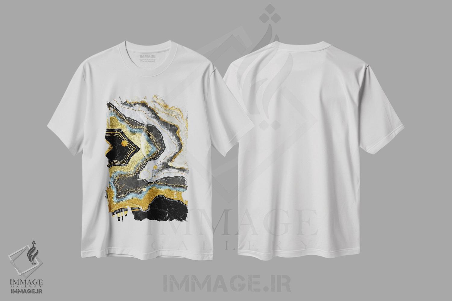 تیشرت طرح دار آبستره ژئود، تزئینی اثر آرسی بسی | immage.ir
