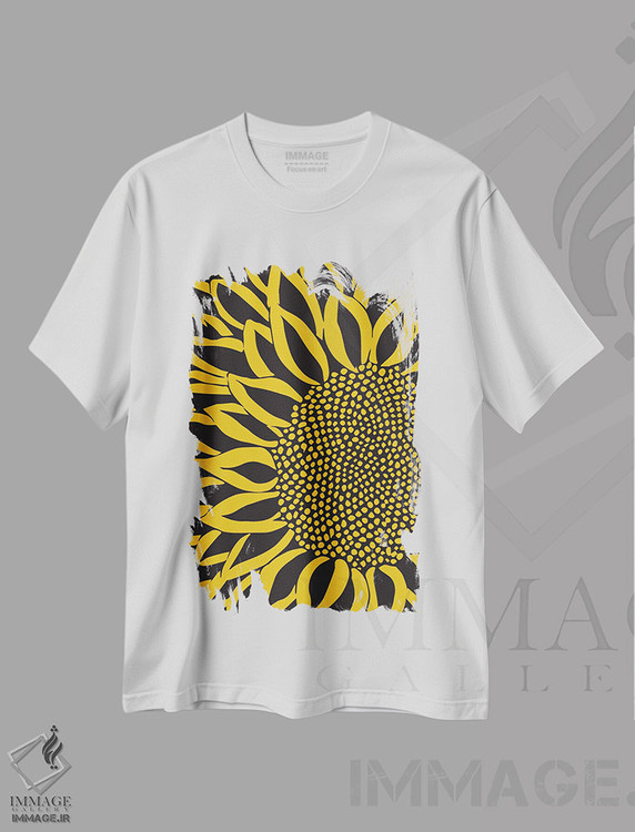 تیشرت طرح دار هنر مدرن گل آفتابگردان، تزئینی اثر آرسی بسی | immage.ir