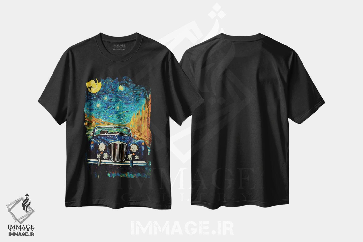تیشرت طرح دار هنر امپرسیونیسم مدرن، هنر فاخر معاصر اثر آرسی بسی | فروشگاه ایماژ