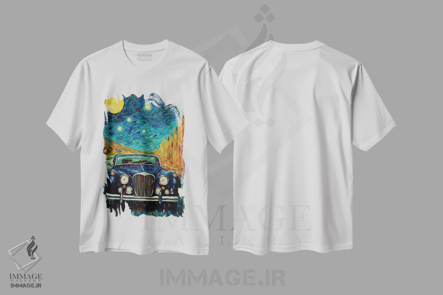 تیشرت طرح دار هنر امپرسیونیسم مدرن، هنر فاخر معاصر اثر آرسی بسی | immage.ir
