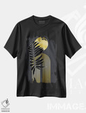 تیشرت طرح دار گیاهی هندسی طلایی و مشکی، تزئینی اثر آرسی بسی | فروشگاه ایماژ
