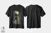 تیشرت طرح دار گیاهی هندسی طلایی و مشکی، تزئینی اثر آرسی بسی | فروشگاه ایماژ