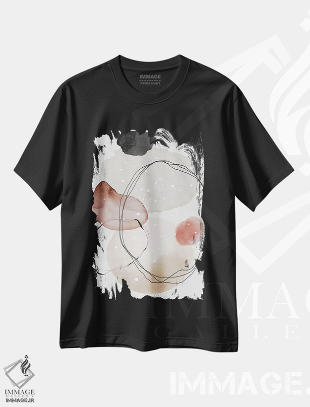تیشرت طرح دار آبستره آبرنگی مینیمال I، آبستره اثر آرسی بسی | فروشگاه ایماژ