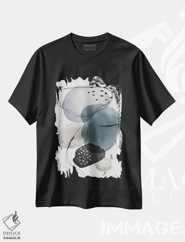 تیشرت طرح دار آبستره آبرنگی مینیمال II، آبستره اثر آرسی بسی | فروشگاه ایماژ