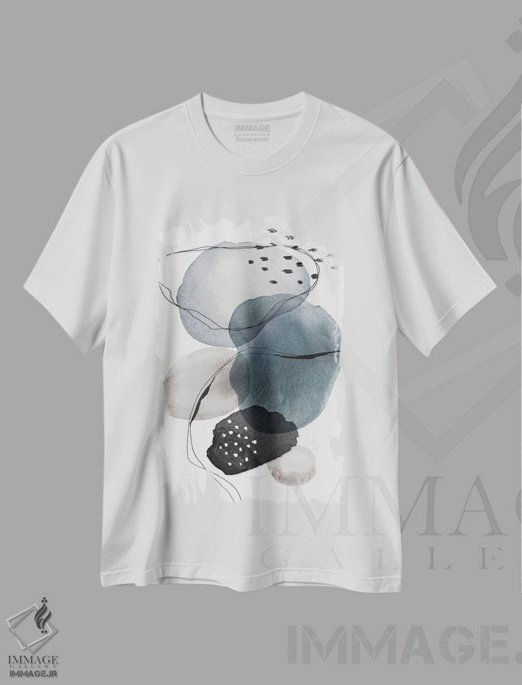 تیشرت طرح دار آبستره آبرنگی مینیمال II، آبستره اثر آرسی بسی | immage.ir