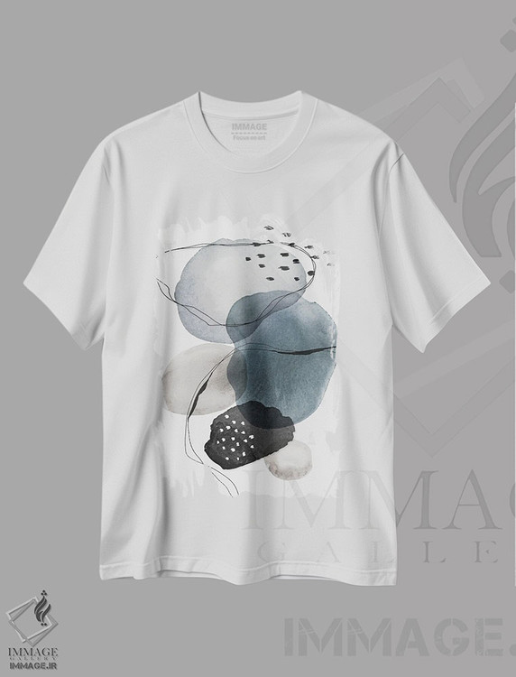 تیشرت طرح دار آبستره آبرنگی مینیمال II، آبستره اثر آرسی بسی | immage.ir