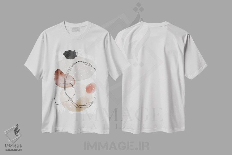 تیشرت طرح دار آبستره آبرنگی مینیمال I، آبستره اثر آرسی بسی | immage.ir