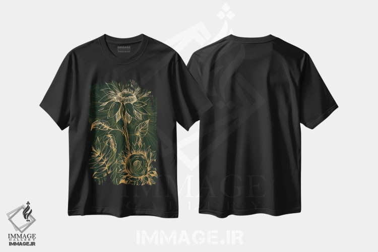 تیشرت طرح دار آفتابگردان ها II، هنر دیجیتال اثر آرسی بسی | فروشگاه ایماژ