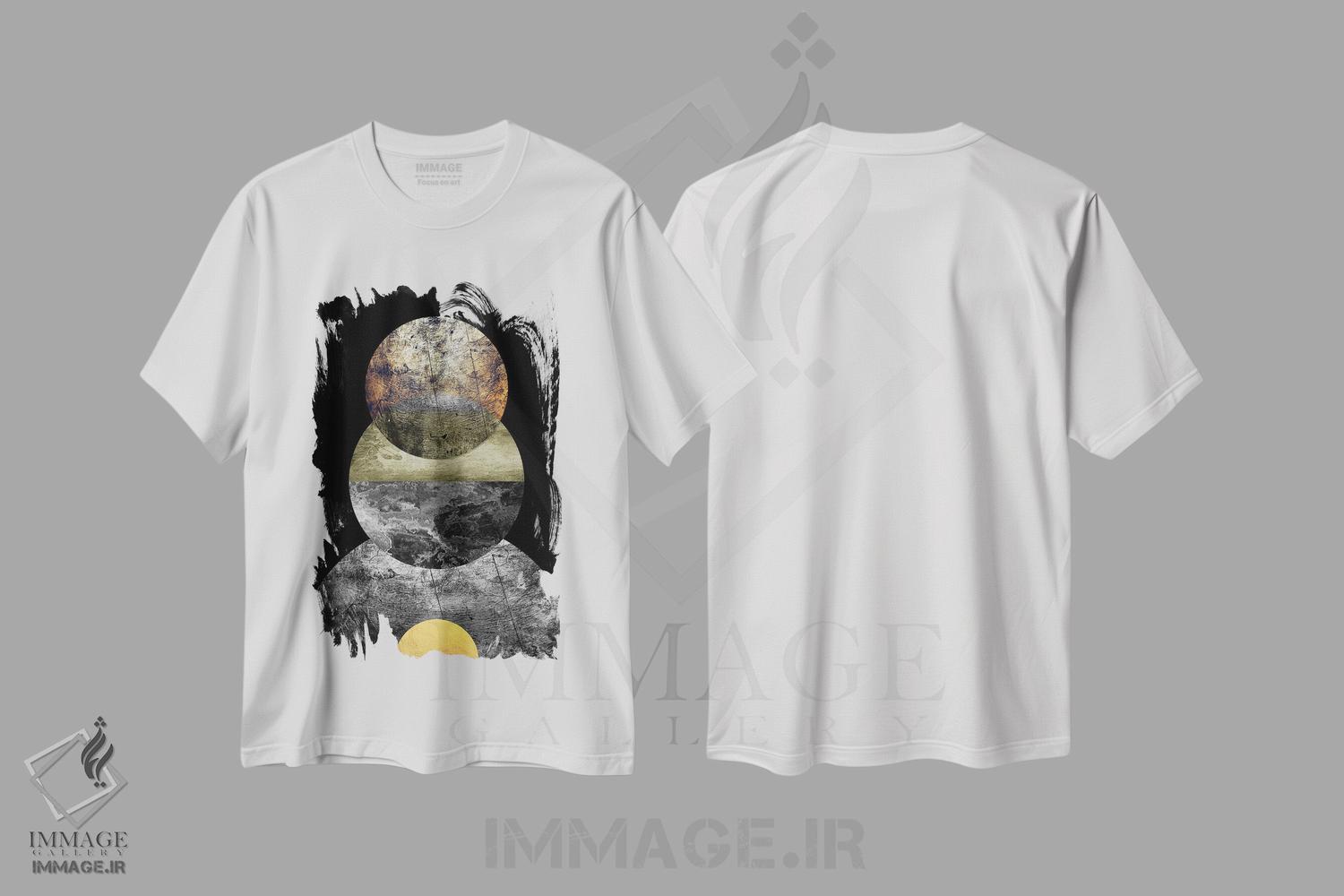 تیشرت طرح دار دیسک چوبی اثر آرسی بسی | immage.ir