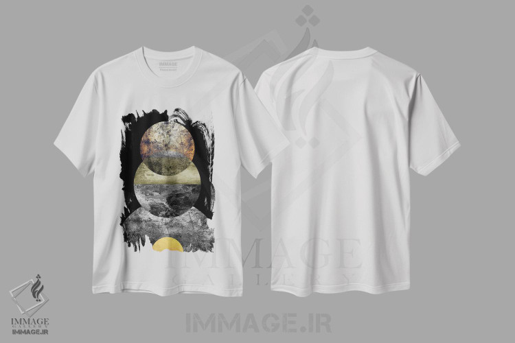 تیشرت طرح دار دیسک چوبی اثر آرسی بسی | immage.ir