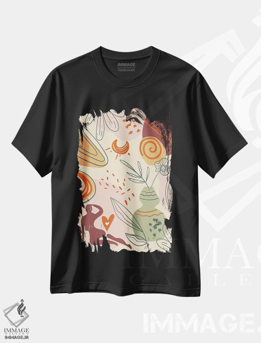 تیشرت طرح دار آبستره بوهو I، آبستره اثر آرسی بسی | فروشگاه ایماژ