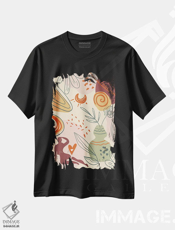 تیشرت طرح دار آبستره بوهو I، آبستره اثر آرسی بسی | فروشگاه ایماژ