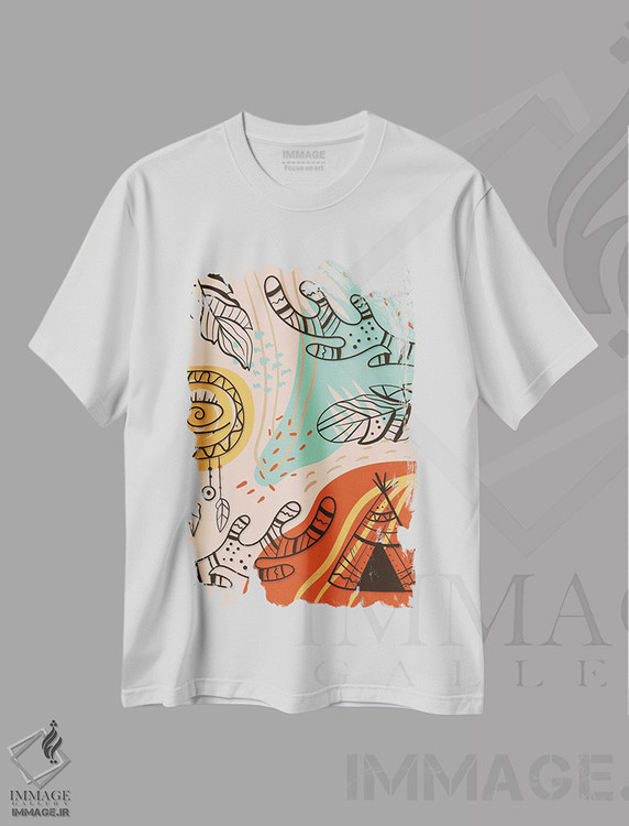تیشرت طرح دار آبستره بوهو III، آبستره اثر آرسی بسی | immage.ir