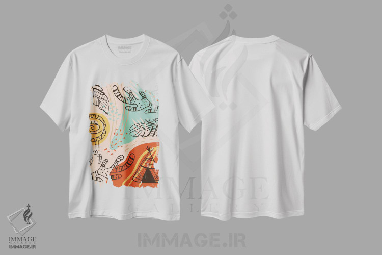 تیشرت طرح دار آبستره بوهو III، آبستره اثر آرسی بسی | immage.ir